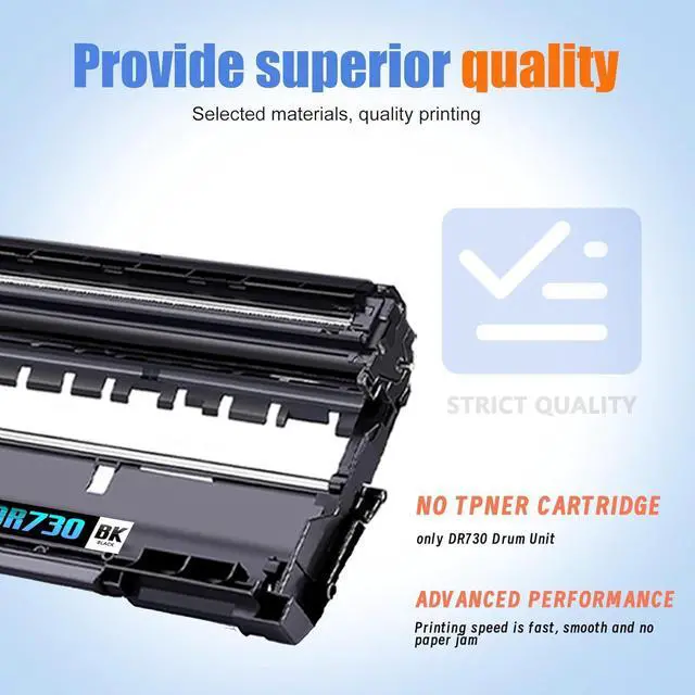 Alt view image 4 of 6 - Ennovor 2-Pack DR730 High Yield Black Drum Unit, Replacement for Brother DCP-L2550DW MFC-L2710DW MFC-L2750DW MFC-L2750DWXL HL-L2350DW HL-L2370DW/DWXL HL-L2390DW HL-L2395DW Printer