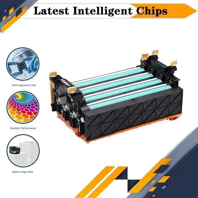 Alt view image 6 of 7 - Ennovor C2150cn C2150cdn 330-3108 Y459D KGR81 Imaging Drum Kit, Compatible for Dell 1320c 2150cdn 2150cn 2130cn 2135cn 2155cdn 2155cn Printers [High Print Volume with Chip] 1 Set