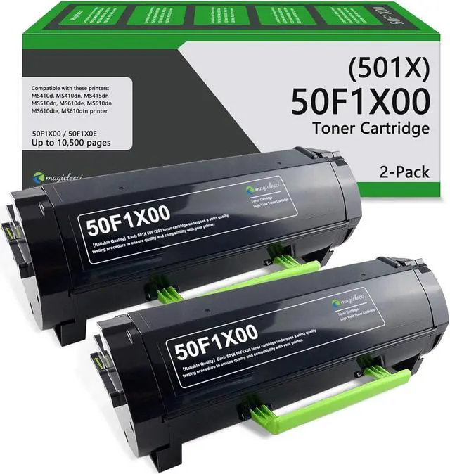 Main image of Ennovor 50F1X00 Extra High Yield Black Toner Cartridge(2-Pack) Compatible Replacement for Lexmark 50F1X00 501X Toner Cartridge Work for MS410 MS510 MS610 MS415 MS610dn Printer