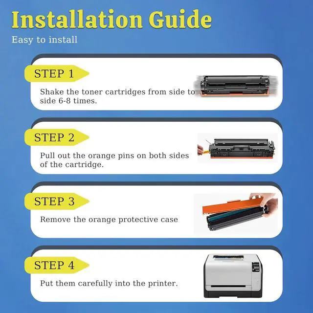 Alt view image 6 of 7 - 128A Toner Cartridge 4-Pack Replacement   128A CE320A Black Toner Cartridge, Compatible for Pro CP1525n CP1525nw CM1415fn CM1415fnw Printer