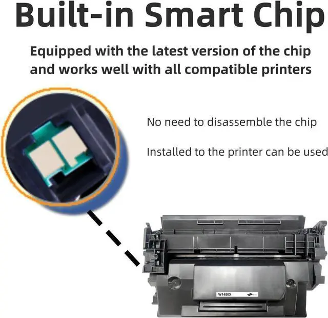 Alt view image 3 of 6 - Ennovor 148X W1480X Toner Cartridge (with Chip) Black Compatible Replacement for 148X W1480X for HP Laserjet Pro 4001dw 4001dn 4001n MFP 4101fdw 4101fdn Printer Toner (1 Pack-Black)