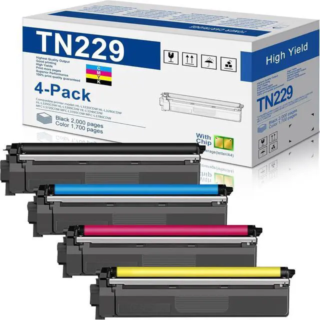 Main image of Ennovor TN229 Toner Cartridges High Yield Replacement for Brother TN229 TN-229 Toner Cartridge use to MFC-L3780CDW HL-L3280CDW MFC-L3720CDW MFC-L3765CDW Printer (TN229bk/c/m/y-4 Pack)