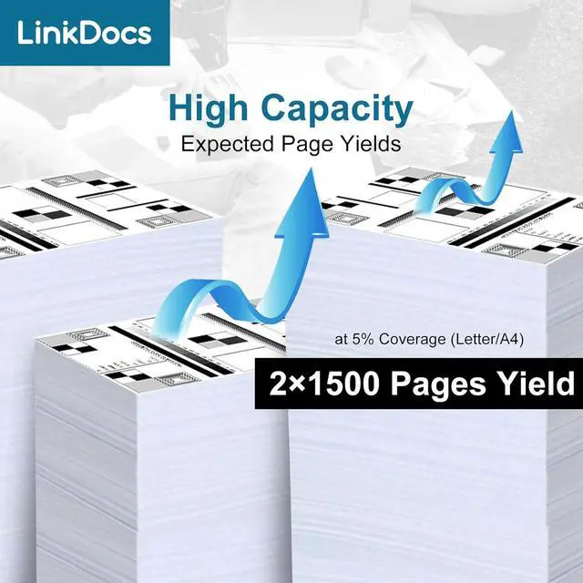 Alt view image 2 of 6 - LinkDocs 138A Toner Cartridges Compatible for HP 138A W1380A 138X W1380X Toner Cartridge for HP Laserjet Pro MFP 3101fdn MFP 3101fdw 3001dn 3001dw Printers (Black,2 Pack)