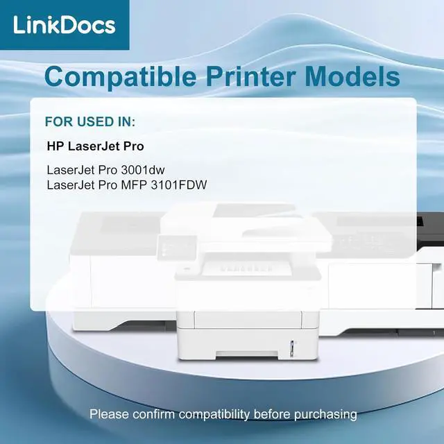 Alt view image 3 of 6 - LinkDocs 138A Toner Cartridges Compatible for HP 138A W1380A 138X W1380X Toner Cartridge for HP Laserjet Pro MFP 3101fdn MFP 3101fdw 3001dn 3001dw Printers (Black,2 Pack)