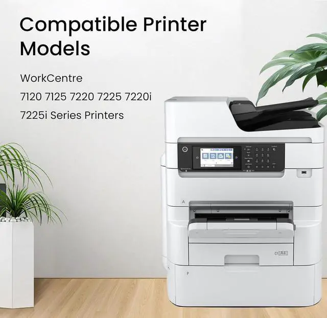 Alt view image 2 of 6 - Ennovor WorkCentre 7120 7125 7220 7225 Toner Cartridge 4-Pack Replacement for Xerox 006R01457 006R01458 006R01459 006R01460 Toner Cartridge for WorkCentre 7120 7125 7220 7220i 7225 7225i Printer Ink
