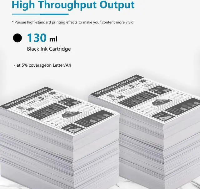 Alt view image 3 of 6 - Ennovor 72 Photo Black Ink Cartridge C9370A Compatible with HP DesignJet T770 T790 T795 T610 T620 T1100 T1120 T1200 T1300 T2300 (130-ml, 1-Pack)