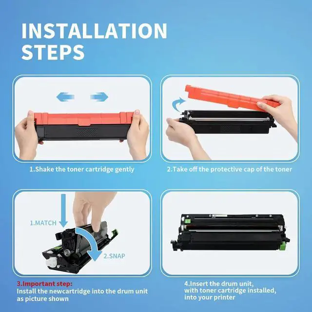 Alt view image 5 of 6 - TN229XL Compatible for Brother MFC-L3780CDW MFC-L3720CDW HL-L3280CDW HL-L3220CDW Toner for Brother TN229 TN-229 Toner Cartridges 4-Pack