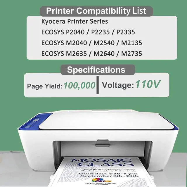 Alt view image 4 of 7 - Ennovor FK-1152 Fuser Unit Remanufactured Replacement for Kyocera FK-1152 Fuser Unit for Kyocera Ecosys M2040dn P2235dw P2040dw M2540dw M2635dw M2640idw M2040 P2235 P2040 M2540 M2635 (100K-110V)