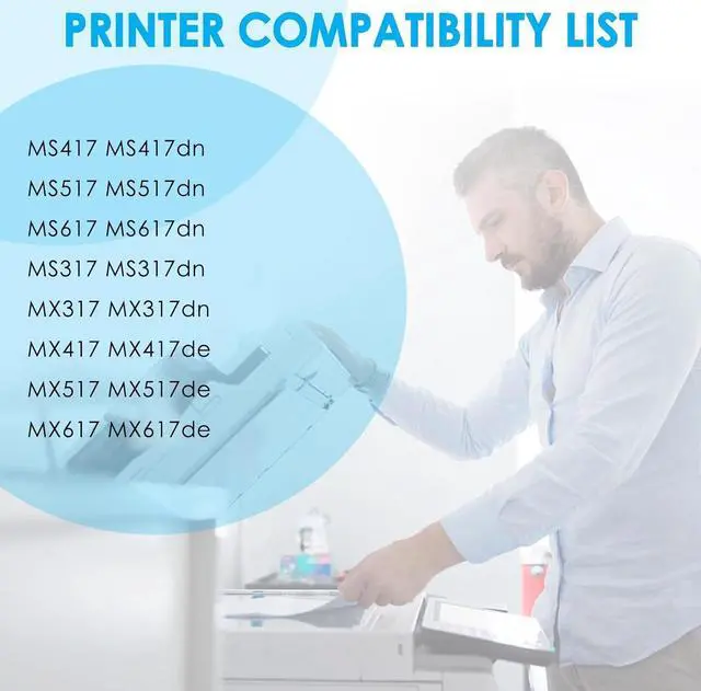 Alt view image 2 of 7 - LeciRoba 51B1000 Toner Cartridge for Lexmark MS417 MS417dn MS517 MS517dn MS617 MS617dn MS317 MS317dn MX317 MX317dn MX417 MX417de MX517 MX517de MX617 MX617de Printer (Black, Up to 2.5K Pages, 2-Packs)