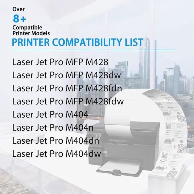 Alt view image 2 of 7 - NineLeaf 2 Pack 58X [with Chip] Compatible Black Toner Cartridge Replacement   58X CF258X 58A CF258A to use for Laser Jet MFP M428fdw M428dw M428fdn Pro M404n M404dn M404dw M428 M406 Printer