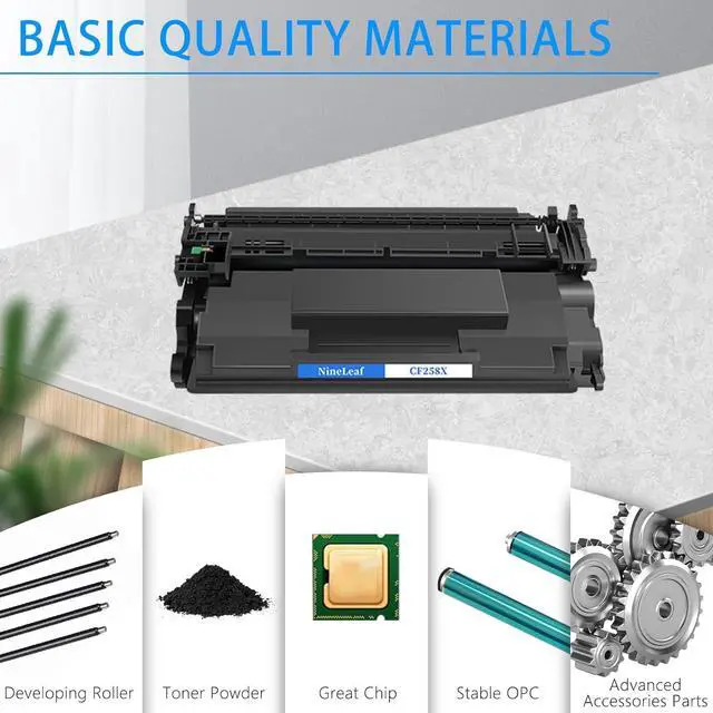 Alt view image 4 of 7 - NineLeaf 2 Pack 58X [with Chip] Compatible Black Toner Cartridge Replacement   58X CF258X 58A CF258A to use for Laser Jet MFP M428fdw M428dw M428fdn Pro M404n M404dn M404dw M428 M406 Printer