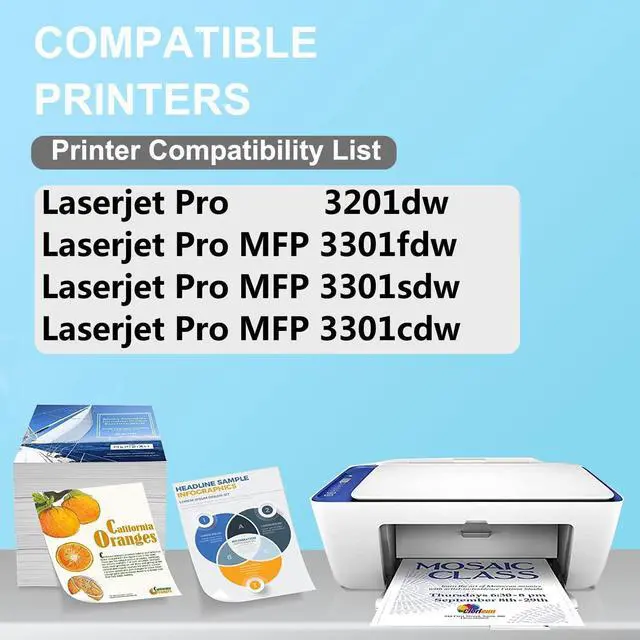 Alt view image 2 of 6 - 218A Toner Cartridges Set : 4 Pack High Yield 3201dw 3301fdw Replacement for HP W2180A W2180X W2181A W2182A Ink for Color Laserjet Pro 3201dwMFP 3301fdw3301sdw 3301cdw (NO CHIP, 4,900 Pages)