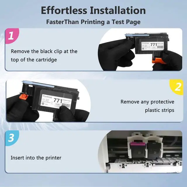Alt view image 4 of 7 - 771 Printhead Kit Compatible with Plotter Printer,Print Head Printhead Combo Pack Compatible for Z6810,Printhead Replacement for DesignJet Z6200 Z6600 Z6800 Z6810 (4pcs)