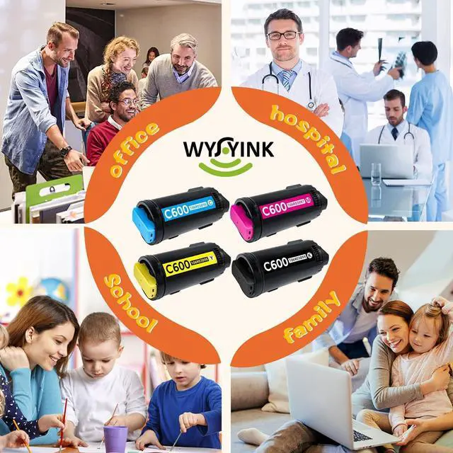 Alt view image 6 of 6 - Ennovor Versalink C600 C605 Compatible Toner Cartridge Replacement for Xerox Versalink C605 C600 C600N 106R03896 106R03897 106R03898 106R03899. (4 Pack)