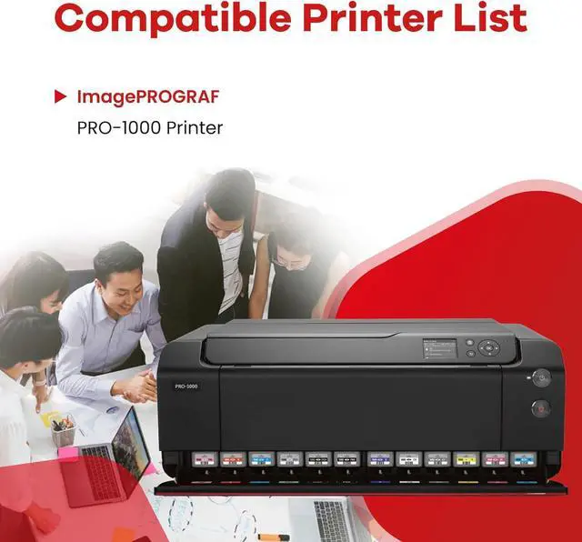 Alt view image 3 of 7 - Ennovor PFI-1000 Ink Cartridge 12 Color Pack (MBK PBK C M Y R GY B PGY PC PM CO) Replacement for Canon PFI-1000 PFI1000 Ink Cartridge Works with ImagePROGRAF PRO-1000 Printer Ink, 80ml