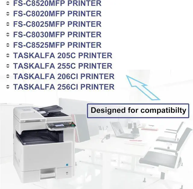 Alt view image 2 of 6 - 1 Pack TK-897K 1T02K00US0 Black Toner Cartridge High Yield Compatible TK-897K TK897K Replacement for Kyocera FS-C8520MFP FS-C8025MFP FS-C8030MFP FS-C8525MFP TASKalfa 205c 255c 206ci 256ci Printer