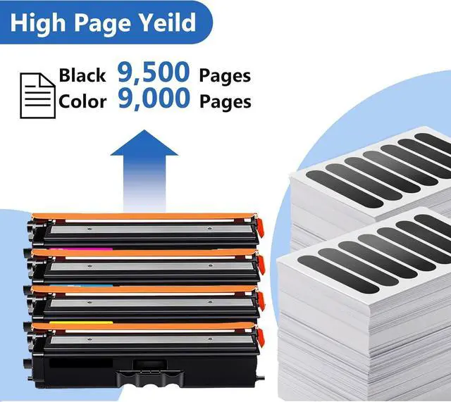 Alt view image 3 of 7 - Ennovor TN-439 Toner Cartridge High Yield Replacement for Brother TN439 TN 439 TN439BK TN439C TN439M TN439Y Use with MFC-L9570CDW Toner HL-L8360CDW HL-L8360CDWT MFC-L8900CDW MFC-L8610CDW, 4 Pack