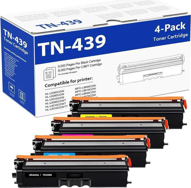 Main image of Ennovor TN-439 Toner Cartridge High Yield Replacement for Brother TN439 TN 439 TN439BK TN439C TN439M TN439Y Use with MFC-L9570CDW Toner HL-L8360CDW HL-L8360CDWT MFC-L8900CDW MFC-L8610CDW, 4 Pack