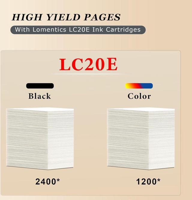 Alt view image 3 of 6 - LC20E High Yield Ink Cartridges(15-Pack, 6BK/3C/3M/3Y) - Loets Compatible LC20E Ink Cartridges Replacement for Brother LC20E Ink MFC-J5920DW MFC-J985DW MFC-J985DWXL Printer, LC20E Ink Cartridge