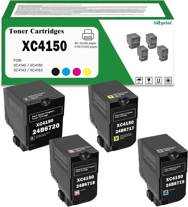 Main image of Ennovor High Yield Toner Cartridge Compatible Lexmark XC4150 XC4140 XC4143 XC4153 Toner Replacement for Lexmark XC4140 XC4150 XC4143 XC4153 Printer Black 20,000 Pages;CYM:13,000 Pages
