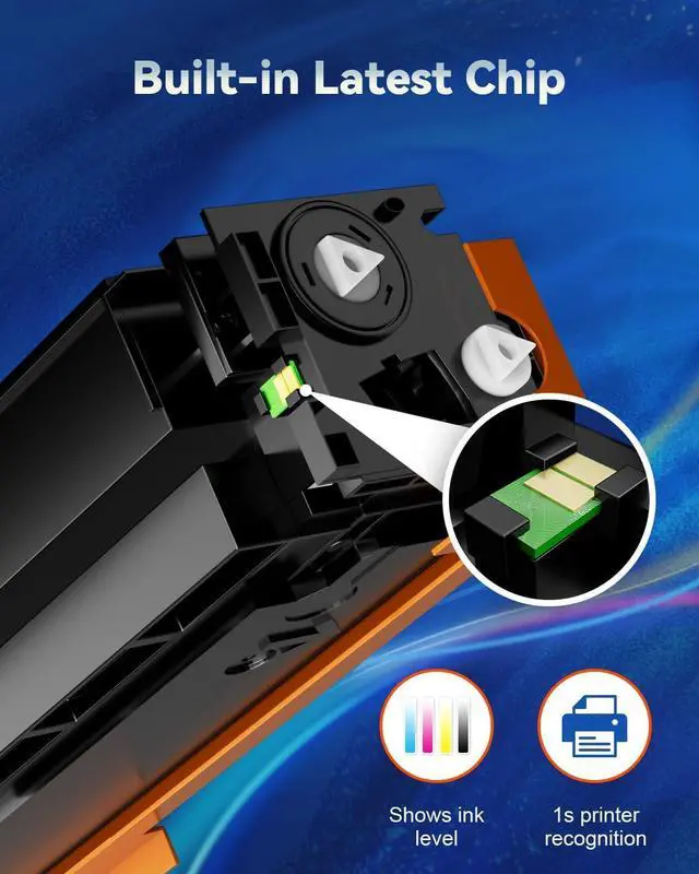 Alt view image 4 of 7 - 414A Toner Replacement   414A 414X Toner Cartridges (with Chip) Work   Color Laserjet Pro MFP M479fdw M479fdn M479dw Pro M454dw M454dn M455dn M480f Printer (BCMY, 4-Pack)