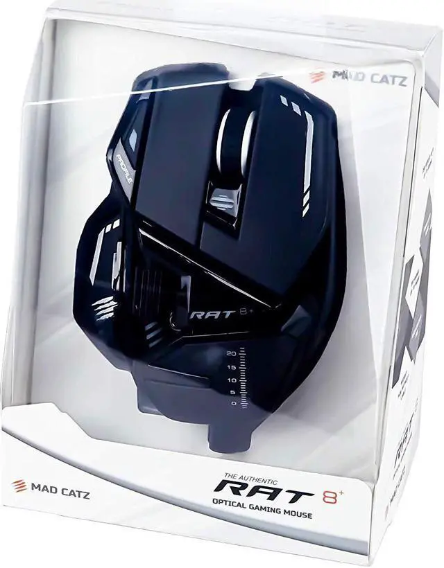 Alt view image 6 of 7 - Mad Catz R.A.T. 8+ Gaming Mouse (USB/Black/16000dpi/11 Buttons) - MR05DCINBL000-0