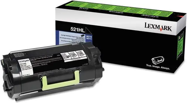 Main image of Lexmark LEX52D1H0L 521HL Toner Cartridge Black Laser, High Yield 25000 Label Black 1 Pack Toner