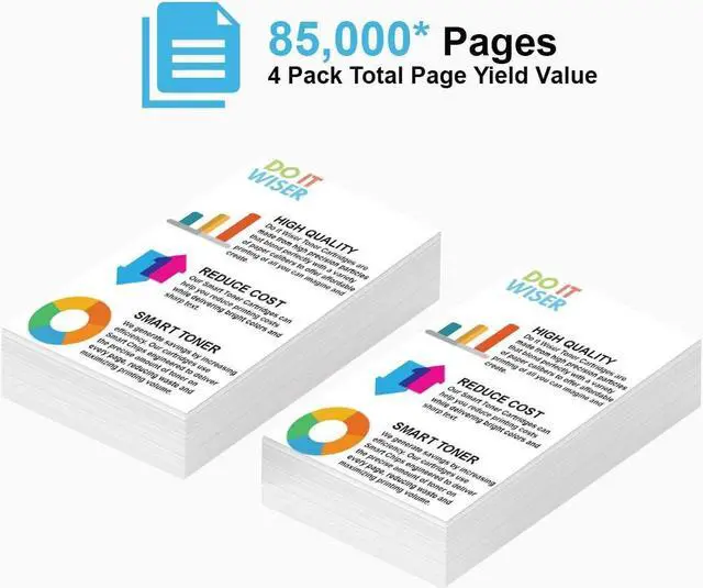 Alt view image 3 of 7 - Do it Wiser Compatible Toner Cartridge Replacement for Ricoh Aficio MP C3003 MP C3503 MP C3004 MP C3504 Lanier Savin MP C3003 MP C3503 MP C3004 MP C3504-841813, 841814, 841815, 841816 (4-Pack)