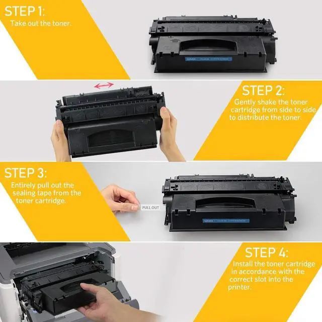 Alt view image 5 of 7 - v4ink High Yield Compatible 49X 53X Toner Cartridge Replacement for HP 49X Q5949X 53X Q7553X for use in HP P2015dn P2015 P2015d 1320 1320n 3390 3392 M2727nf P2014 P2010 Printer (Black,2 Packs)