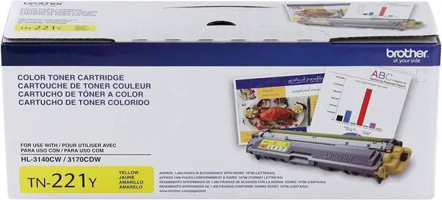 Alt view image 5 of 7 - Brother TN221BK, TN221C, TN221M, TN221Y (TN-221BK, TN-221C, TN-221M, TN-221Y) 4-Color Complete Toner Cartridge Set