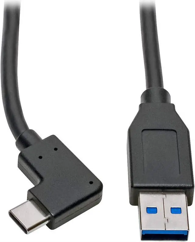 Main image of TRIPP LITE USB C to USB-A Cable Right Angle 3.1 5 Gbps Type C, 3' (U428-003-CRA)