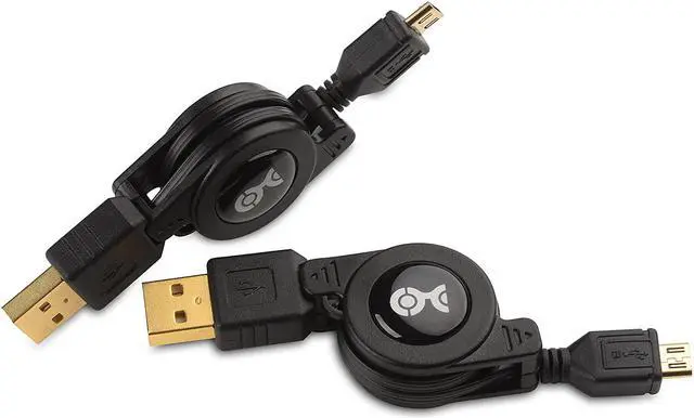 Alt view image 6 of 7 - Cable Matters 2-Pack Retractable Micro USB Cable - 2.5 Feet