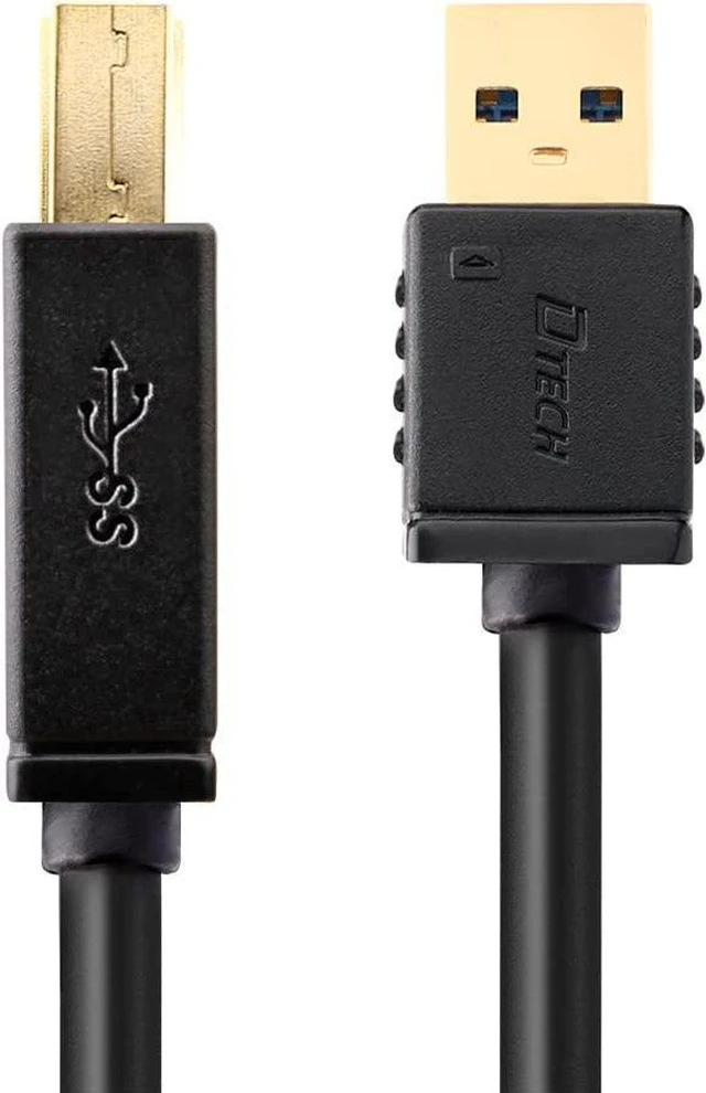 Alt view image 6 of 7 - DTECH 3 Feet USB Printer Cable 3.0 A Male to B Male Cord Superspeed Data KVM Wire (1 Meter, Black) Not for Printer with USB 2.0 Port
