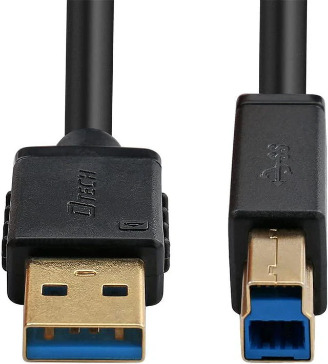 Alt view image 7 of 7 - DTECH 3 Feet USB Printer Cable 3.0 A Male to B Male Cord Superspeed Data KVM Wire (1 Meter, Black) Not for Printer with USB 2.0 Port