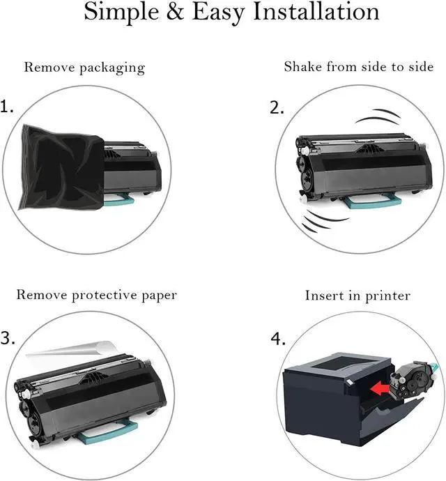 Alt view image 5 of 7 - Cartlee 1 Black Remanufactured High Yield Laser Toner Cartridge Premium Replacement for Dell 2330, 2330D, 2330DN, 2350, 2350D, 2350DN 330-2650 Printers PK941 Ink Fits with PK496 PK937 DN