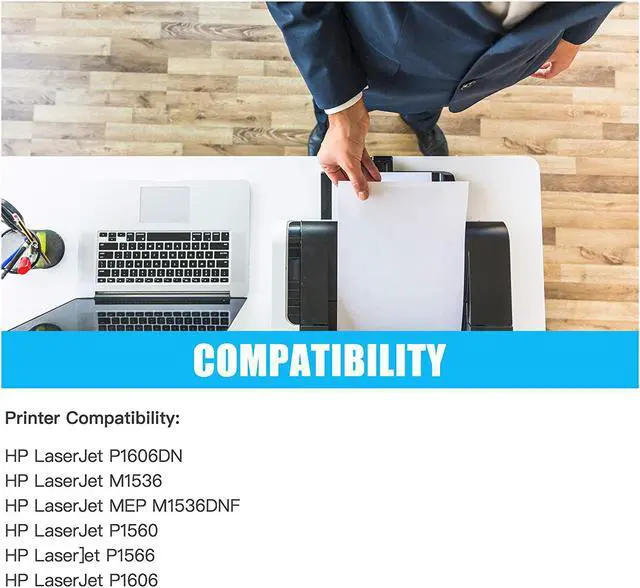 Alt view image 5 of 6 - Ennovor Compatible CE278A CRG128 CRG126 Toner Cartridge  CE278A CRG128 CRG126 High Yield Toner Cartridge Replacement for HP Laser Printer  Black [4 Pack]