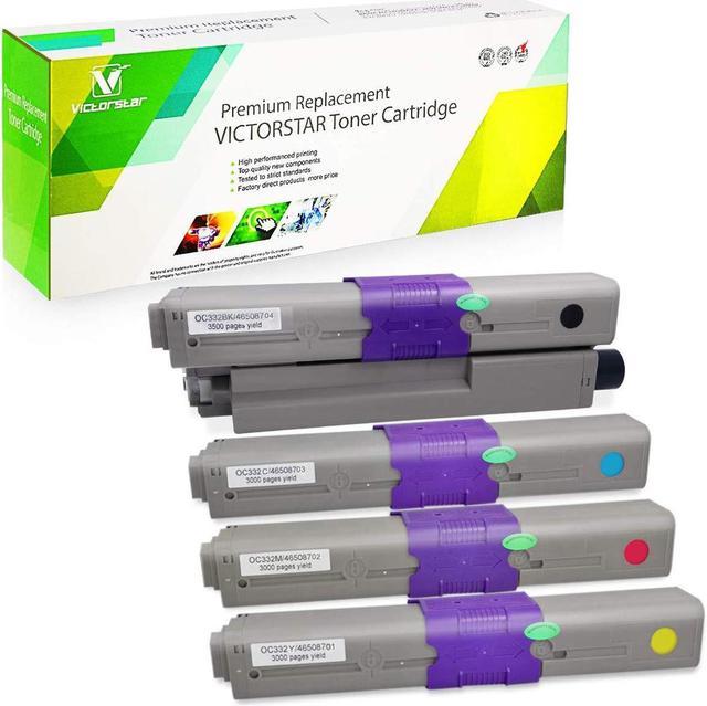 Compatible OKI Toner Cartridges C332 MC363 C332dn MC363dn C332dnw MC332dnw  4 Colors VICTORSTAR 3500 Pages for Black 3000 Pages for C M Y for OKI  Okidata Color Laser Printers - Newegg.com