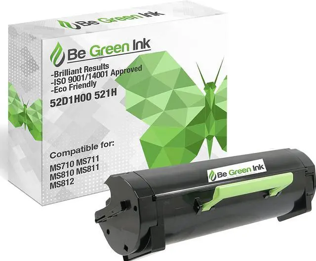 Main image of Be Green Ink 52D1H00 521H Lexmark Replacement MS810 MS810n MS710 Compatible Toner Cartridge for Lexmark MS810n MS710 MS711 MS810 MS810n MS810dn MS811 MS811dn MS812 (1-Pack Black 25,000 Yield)