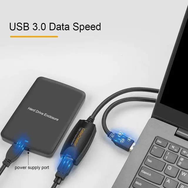 Alt view image 4 of 7 - CableCreation Active USB Extension Cable (Long 16.4 FT), USB 3.0 Extender Male to Female Cord with Signal Booster Compatible Oculus Rift Sensor, Oculus Quest/Quest 2 VR, Xbox one, etc. 5 Meters