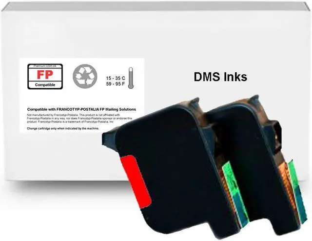 Main image of FP PostBase PIC10 Fluorescent Red Ink Cartridge Set Franco Postalia