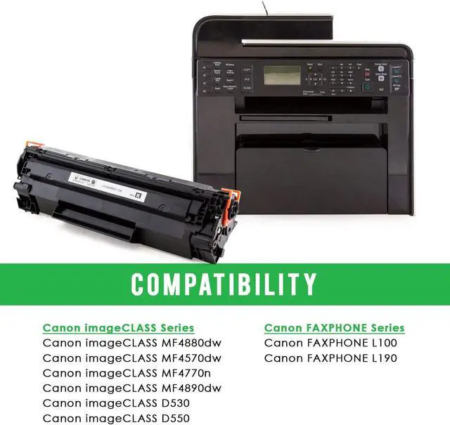 Alt view image 3 of 7 - LINKYO Compatible Toner Cartridges Replacement for Canon 128 (Black, 2-Pack)