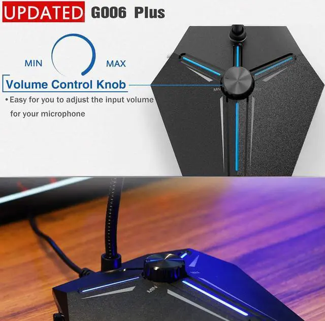 Alt view image 2 of 7 - CMTECK USB Computer Microphone, Plug &Play Desktop Omnidirectional Condenser PC Laptop Mic, Mute Button with LED Indicator, Compatible with Windows/Mac, Ideal for YouTube, Skype, Recording, Games