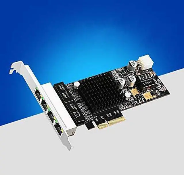 Alt view image 3 of 4 - 4Port PCI-E 4X Gigabit Network Card POE LAN Interface Card Quad RJ45 Ports 10/100/1000Mbps for Intel350