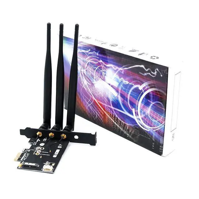 Alt view image 6 of 7 - WiFi + Bluetooth 4.0 Card to PCI-E x1 Adapter Card PC/Hackintosh Without BCM943224PCIEBT2/bcm94360CS2/BCM943602CS (Black) (WiFi + Bluetooth 4.0)
