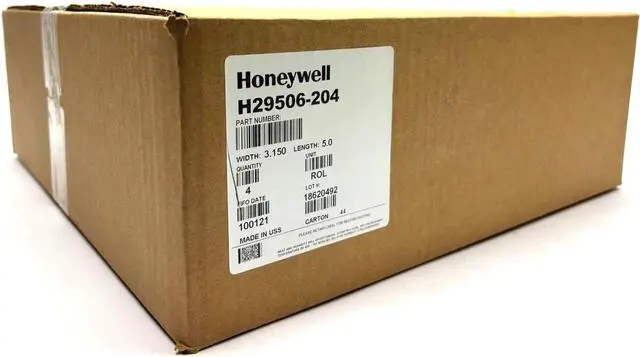 Alt view image 4 of 5 - Honeywell 3.15" x 5" Direct Thermal Labels Pink H29506-204 Genuine OEM - 4 Rolls