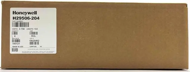 Alt view image 5 of 5 - Honeywell 3.15" x 5" Direct Thermal Labels Pink H29506-204 Genuine OEM - 4 Rolls