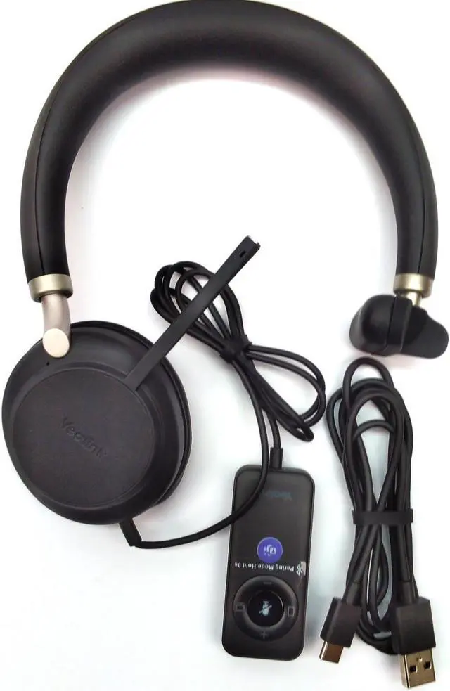 Alt view image 3 of 7 - Yealink Headset UH38 Bluetooth USB Wired Teams Certified with Noise-Cancelation
