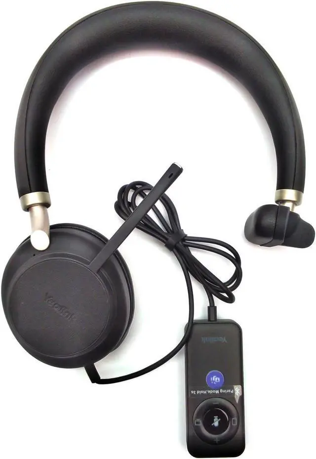 Alt view image 6 of 7 - Yealink Headset UH38 Bluetooth USB Wired Teams Certified with Noise-Cancelation