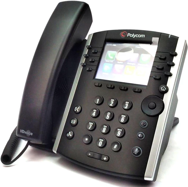 Alt view image 4 of 8 - Polycom - 2200-46162-019 - VVX 410 12-line Desktop Phone (PoE) Gigabit Ethernet Skype for Business Edition