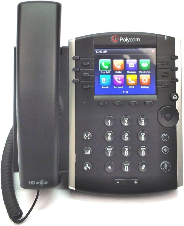 Alt view image 5 of 8 - Polycom - 2200-46162-019 - VVX 410 12-line Desktop Phone (PoE) Gigabit Ethernet Skype for Business Edition